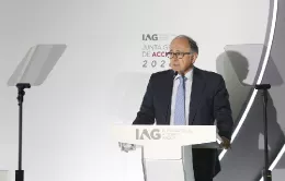 Luis Gallego, consejero delegado IAG durante la junta general de accionistas de IAG. Foto: IAG