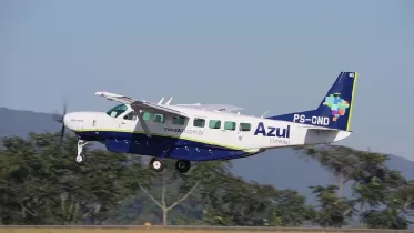 Aeronave de Azul Conecta en vuelo. Foto: Azul Conecta Aeronave de Azul Conecta en vuelo. Foto: Azul Conecta