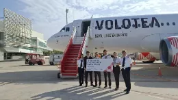 Inauguraci�n de las rutas de Volotea desde Murcia con Venecia y Lille desde Murcia. Foto: Volotea