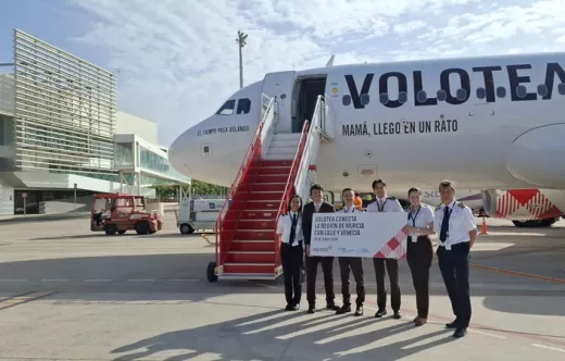 Inauguraci�n de las rutas de Volotea desde Murcia con Venecia y Lille desde Murcia. Foto: Volotea