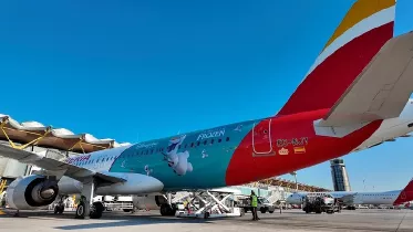A320neo vinilado con Disney Adventure World. Foto: Iberia A320neo vinilado con Disney Adventure World. Foto: Iberia