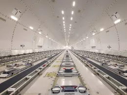 Interior del Boeing 777-300ERSF. Foto: Emirates SkyCargo