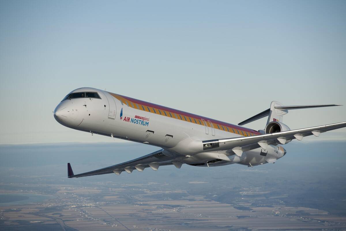 Avión de Air Nostrum en vuelo. Foto: Air Nostrum Avión de Air Nostrum en vuelo. Foto: Air Nostrum