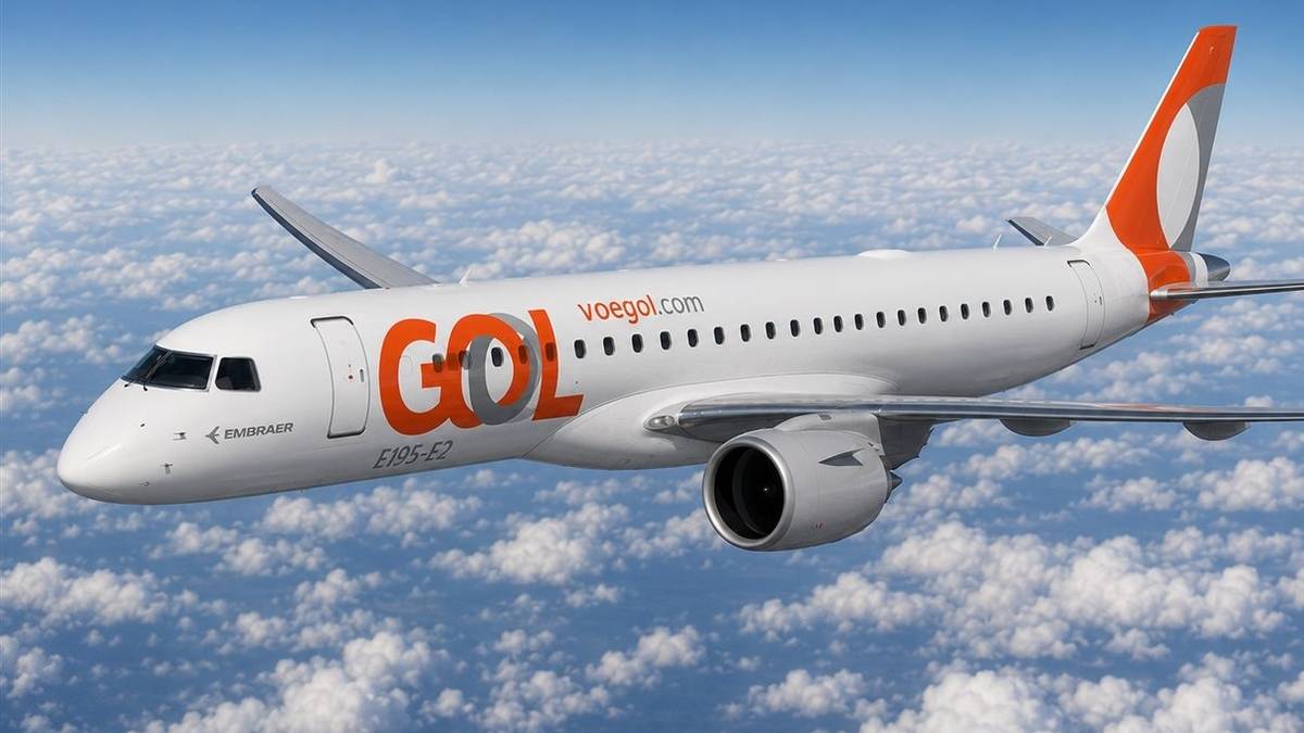 Avi�n de la aerol�nea Gol en vuelo.