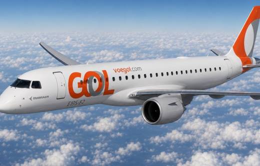 Avi�n de la aerol�nea Gol en vuelo.