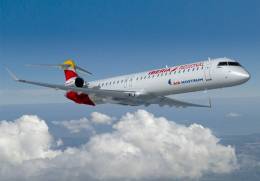 Avi�n de Air Nostrum en vuelo.