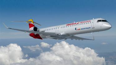 Avi�n de Air Nostrum en vuelo.