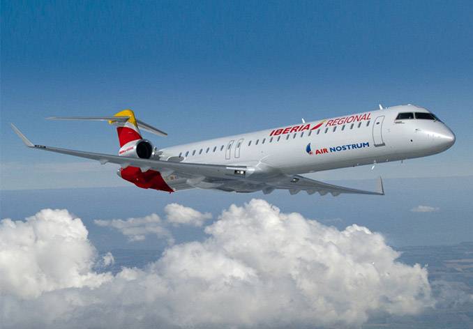 Avión de Air Nostrum en vuelo. Foto: Air Nostrum Avión de Air Nostrum en vuelo. Foto: Air Nostrum