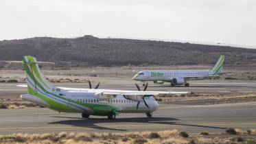 Aviones de Binter en pista. Foto: Binter