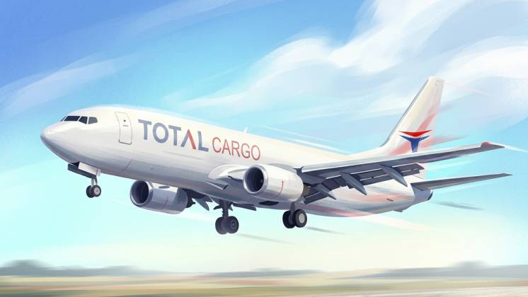 Ilustraci�n generada con IA de una aeronave de Total Linhas A�reas. 