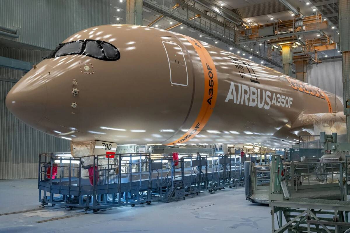 El primer prototipo del Airbus A350F (MSN700) con su nueva librea. Foto: Airbus El primer prototipo del Airbus A350F (MSN700) con su nueva librea. Foto: Airbus