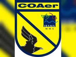Emblema del Centro de Operaciones A�reas (COAER) del Instituto Brasile�o de Medio Ambiente y Recursos Naturales Renovables (Ibama).
