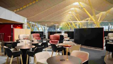Sala Emerald Lounge Sorolla en la Terminal 4 del Aeropuerto de Madrid-Barajas. Foto: Iberia