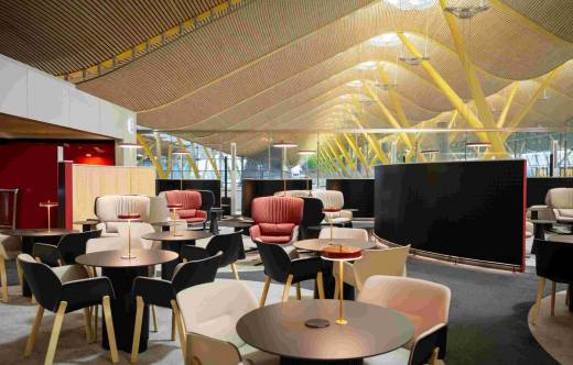 Sala Emerald Lounge Sorolla en la Terminal 4 del Aeropuerto de Madrid-Barajas. Foto: Iberia