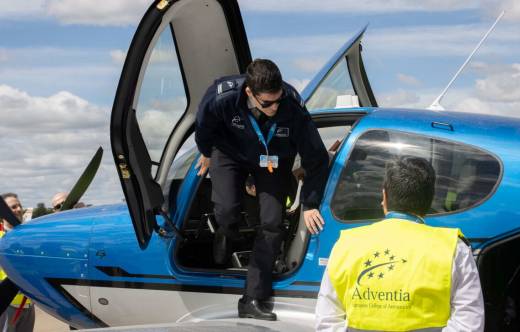 Alumno de Adventia en un Cirrus SR20 G7. Foto: Adventia