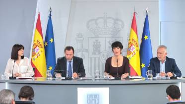 Rueda de prensa tras el Consejo de Ministros del pasado 15 de septiembre.