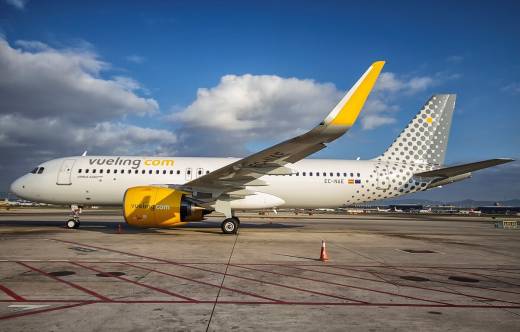 Foto de archivo de una aeronave Airbus A320neo de Vueling.