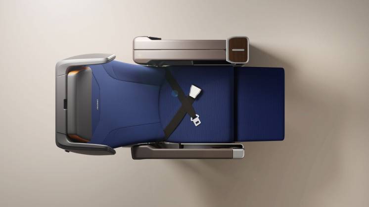Asiento Recaro Aircraft Seating R4, presentado el 25 de agosto. Foto: Recaro