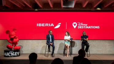 Imagen de la presentación del acuerdo de Iberia con Disney Destinations hasta 2029. Foto: Iberia Imagen de la presentación del acuerdo de Iberia con Disney Destinations hasta 2029. Foto: Iberia