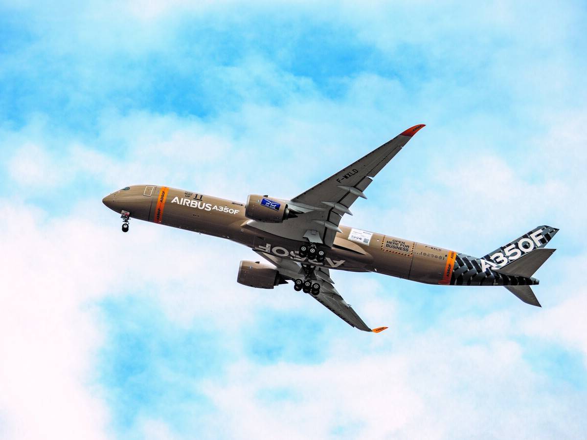 Primer vuelo del Airbus A350F. Foto: Airbus Primer vuelo del Airbus A350F. Foto: Airbus