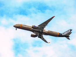 Primer vuelo del Airbus A350F. Foto: Airbus