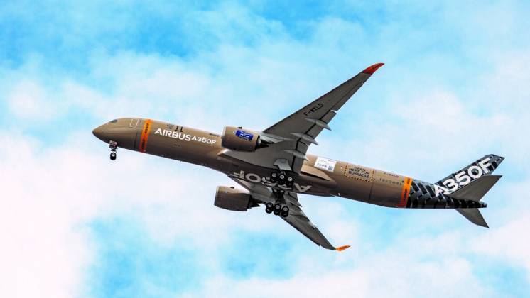 Primer vuelo del Airbus A350F. Foto: Airbus