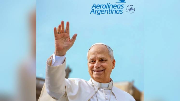 El papa Le�n XIV ser� transportado por Aerol�neas Argentinas. Foto: Aerol�neas Argentinas