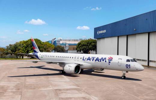 Embraer E195-E2 de Latam. Foto: Embraer