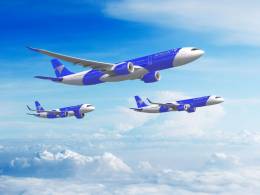 Aviones de Airbus con librea de Avolon. Foto: Arbus