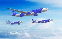 Aviones de Airbus con librea de Avolon. Foto: Arbus