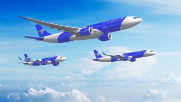 Aviones de Airbus con librea de Avolon. Foto: Arbus