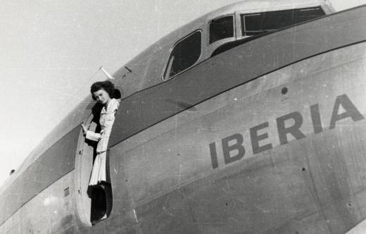 Mar�a Jos� Ugarte, una de las cuatro primeras azafatas de Iberia. Foto: Iberia