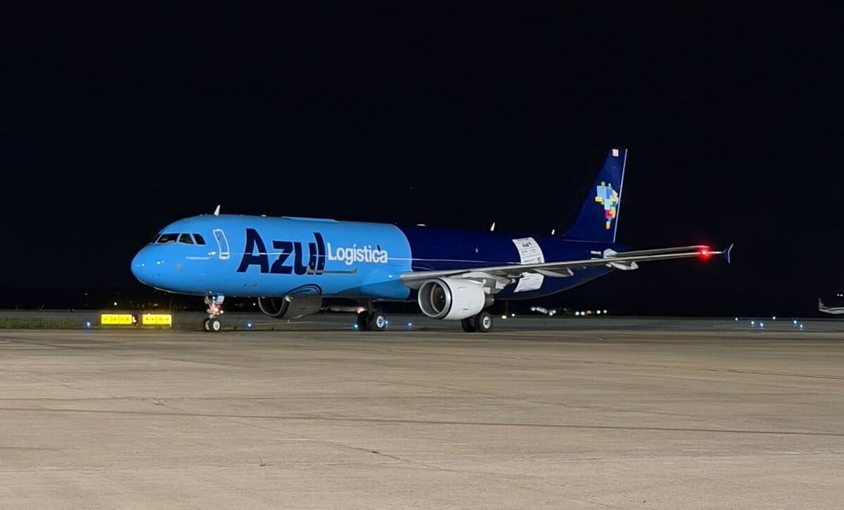 El nuevo A321F de Azul en el aeropuerto de Belo Horizonte. Foto:Azul