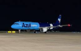 El nuevo A321F de Azul en el aeropuerto de Belo Horizonte. Foto:Azul