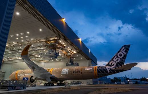 Carguero A350F de Airbus. Foto: Airbus