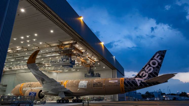 Carguero A350F de Airbus. Foto: Airbus