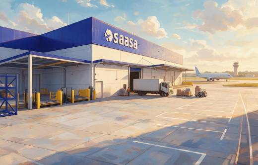 Ilustraci�n generada con IA de una futura terminal de carga de SAASA.