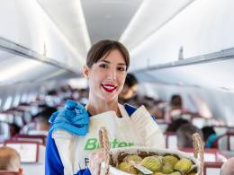 Binter reparti� mandarinas durante el vuelo el pasado 21 de octubre. Foto: Binter