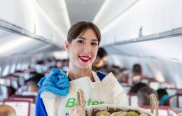 Binter repartió mandarinas durante el vuelo el pasado 21 de octubre. Foto: Binter