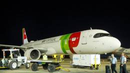 Primer vuelo de TAP a S�o Luiz. Foto: Asur Aeropuertos