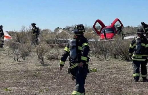 Una de las aeronaves implicadas en la colisi�n a�rea.