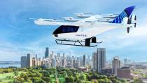 Recreación del futuro eVTOL de Eve Air Mobility adquirido por la aerolínea United para 2026.
