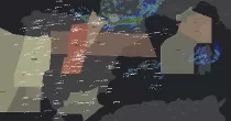 La franja marrn horizontal es el espacio en el que ENAIRE ha levantado las restricciones. Foto: Enaire