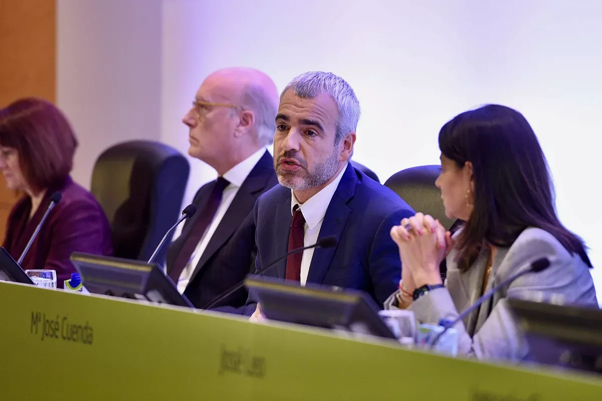 El presidente y consejero delegado, Maurici Lucena en la presentacin del Aena Plan Estratgico 2022-2026 de Aena. Foto Aena