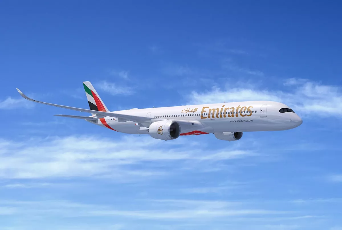 Airbus A350 de la aerolnea Emirates. Foto: Emirates