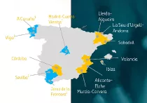 Aeropuertos gestionados por controladores areos de Ferronats. Imagen: Ferronats