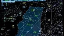 Pantalla de SACTA en Centro de Control de Enaire en Madrid. Foto: Enaire