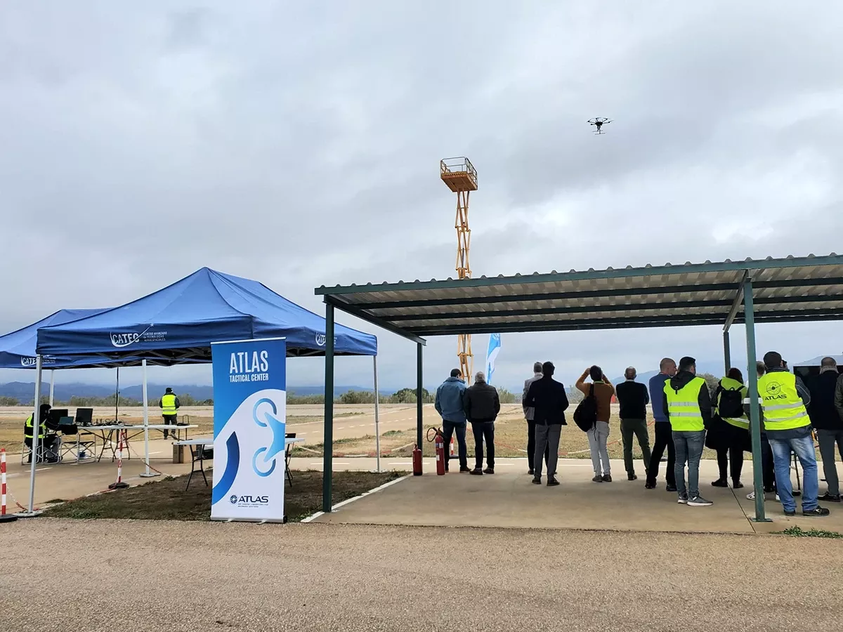 Demostracin de vuelo con drones en Jaen. Foto: CATEC