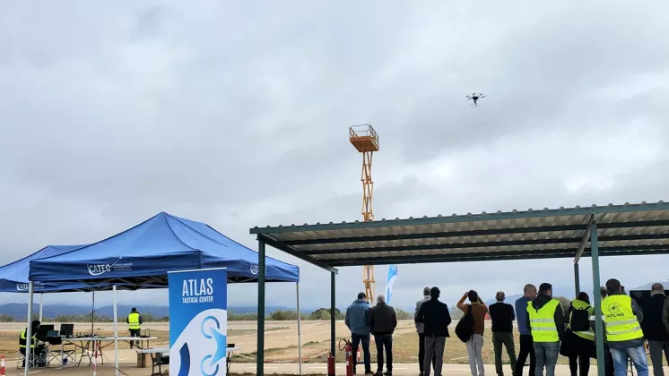 Demostracin de vuelo con drones en Jaen. Foto: CATEC