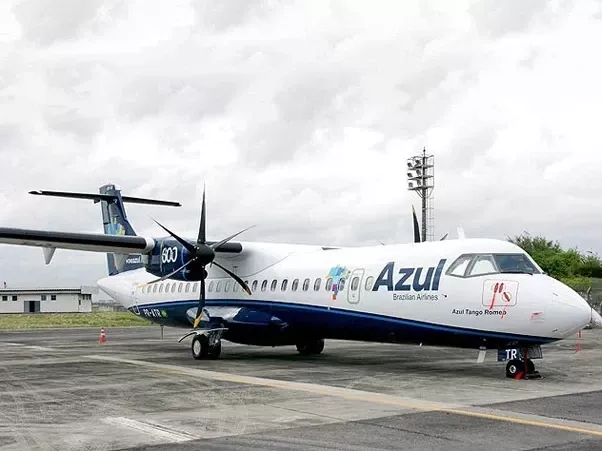 Avión ATR de la aerolínea Azul.